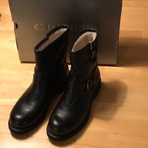 Leather bootie